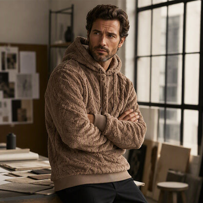 Men's Casual Double-Sided Plush Hoodie