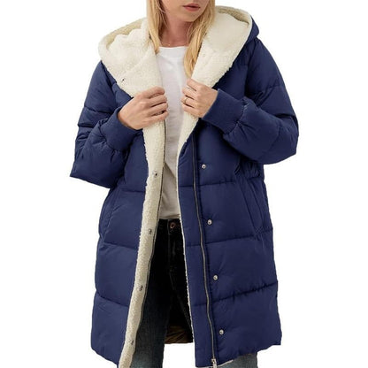 🔥  Women's Mid-Length Padded Coat with Hood