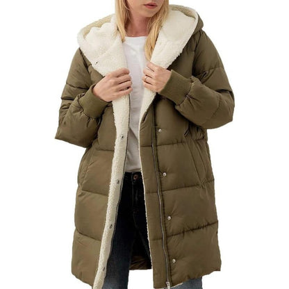 🔥  Women's Mid-Length Padded Coat with Hood