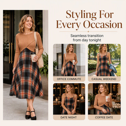 Women's Plaid Two-Piece Set – Chic Style & Effortless Elegance 🤎
