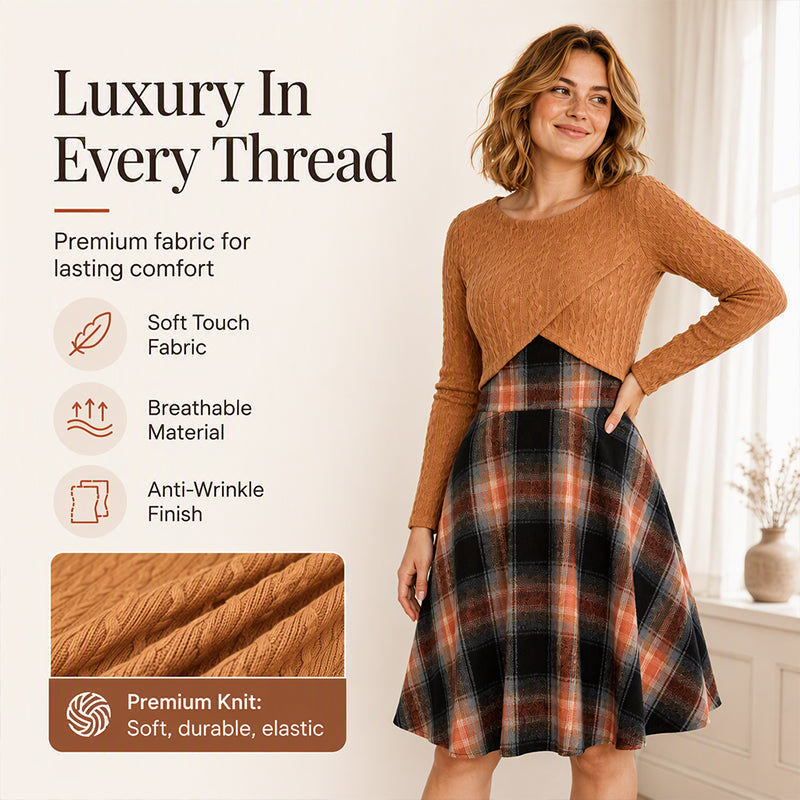 Women's Plaid Two-Piece Set – Chic Style & Effortless Elegance 🤎
