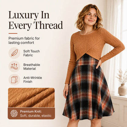 Women's Plaid Two-Piece Set – Chic Style & Effortless Elegance 🤎
