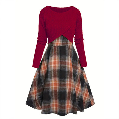 Women's Plaid Two-Piece Set – Chic Style & Effortless Elegance 🤎