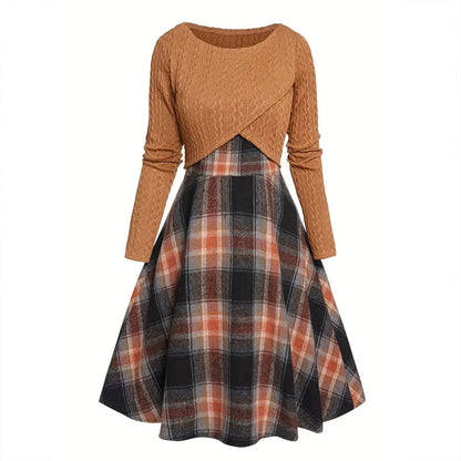 Women's Plaid Two-Piece Set – Chic Style & Effortless Elegance 🤎