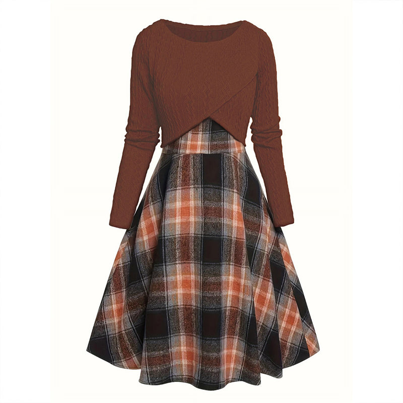 Women's Plaid Two-Piece Set – Chic Style & Effortless Elegance 🤎