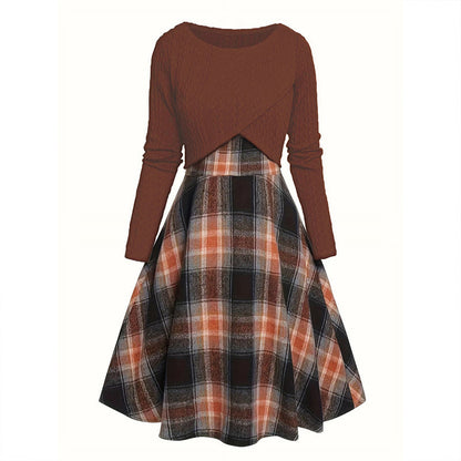 Women's Plaid Two-Piece Set – Chic Style & Effortless Elegance 🤎