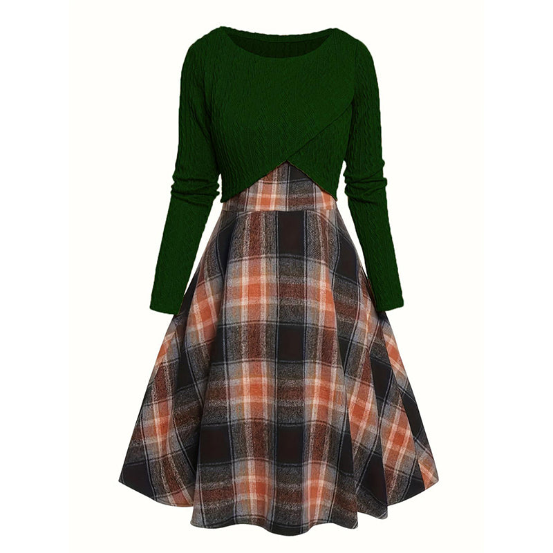 Women's Plaid Two-Piece Set – Chic Style & Effortless Elegance 🤎