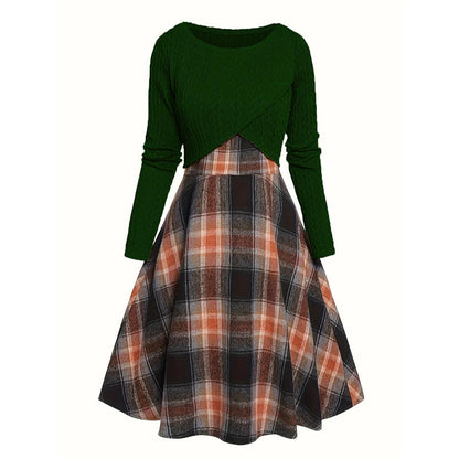 Women's Plaid Two-Piece Set – Chic Style & Effortless Elegance 🤎