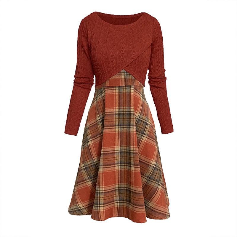 Women's Plaid Two-Piece Set – Chic Style & Effortless Elegance 🤎