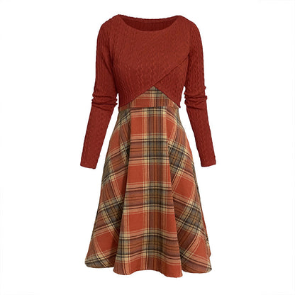 Women's Plaid Two-Piece Set – Chic Style & Effortless Elegance 🤎