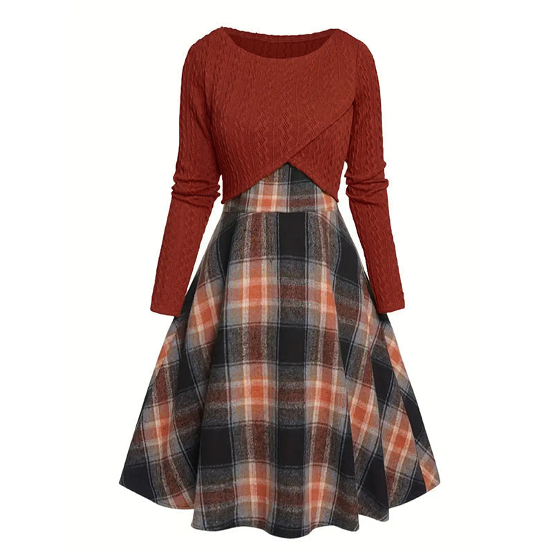 Women's Plaid Two-Piece Set – Chic Style & Effortless Elegance 🤎