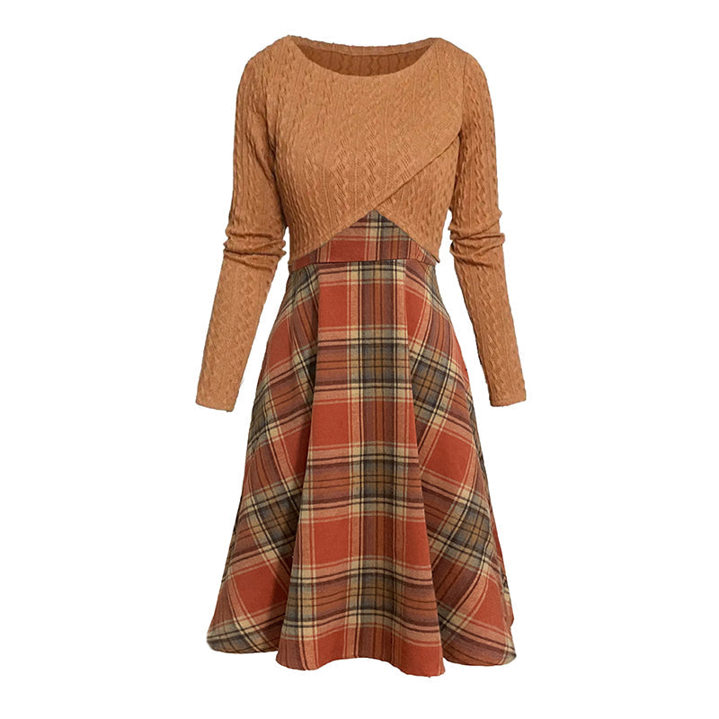 Women's Plaid Two-Piece Set – Chic Style & Effortless Elegance 🤎