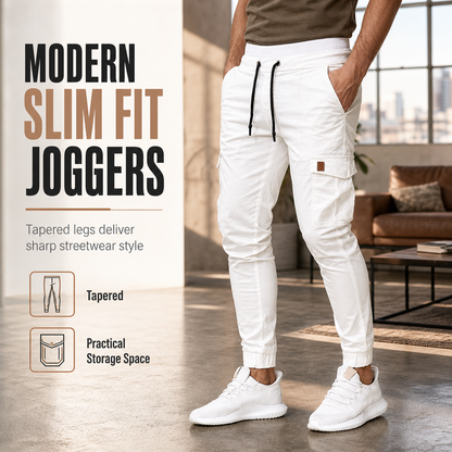 ✨Men's Casual Solid Color Cargo Jogger Pants