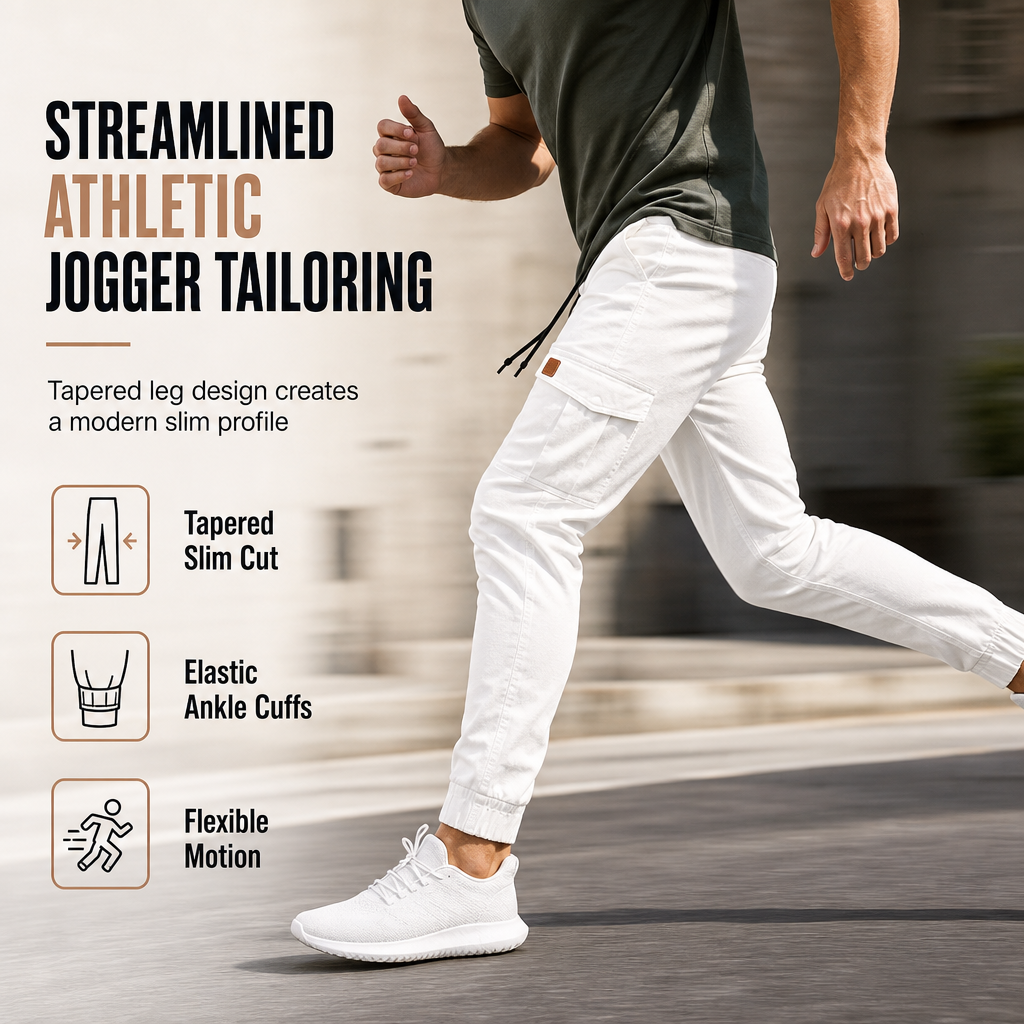 ✨Men's Casual Solid Color Cargo Jogger Pants