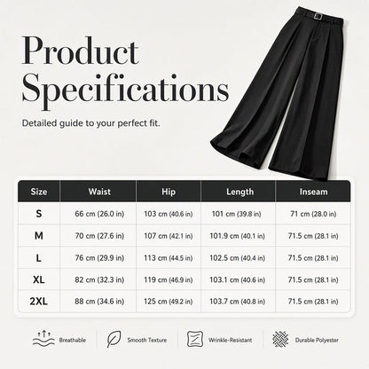 👖 Flattering High Rise, Elegant Drape | Women's Wide-Leg Pants