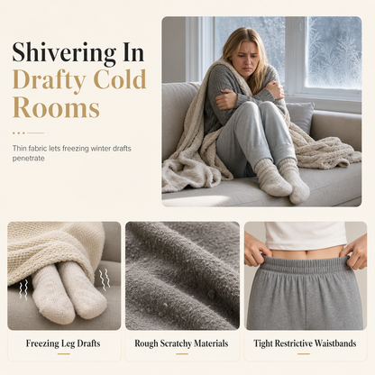 ☁Women's Casual Warm Flannel Lined Lounge Pants