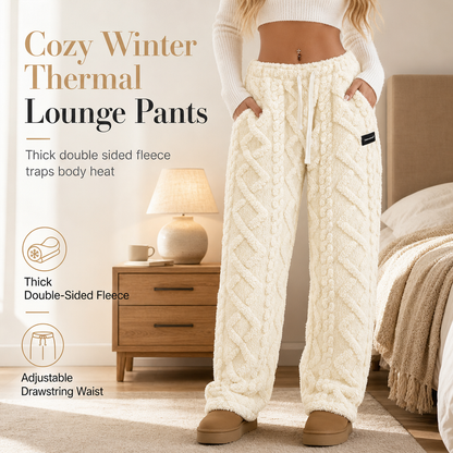 ☁Women's Casual Warm Flannel Lined Lounge Pants