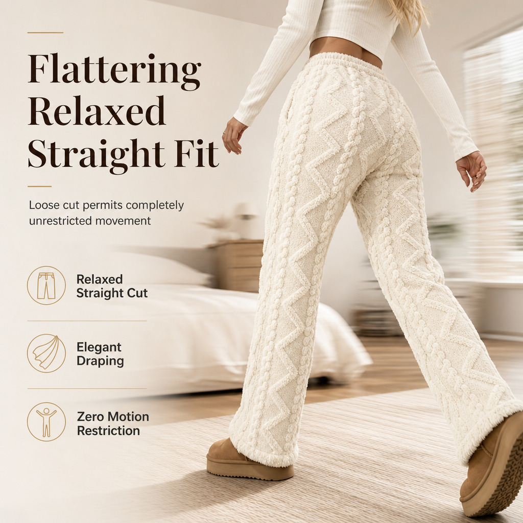 ☁Women's Casual Warm Flannel Lined Lounge Pants