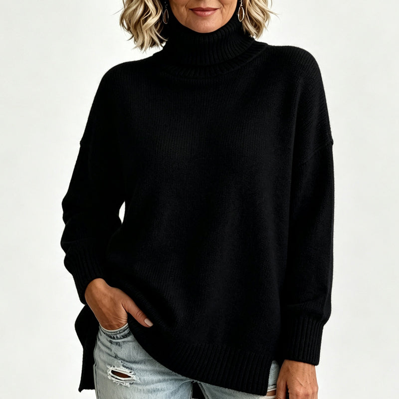 🌈Plus-Size & Multi-Color, Versatile Warmth – Women's Loose Knit Turtleneck Sweater, S-5XL Available ✨