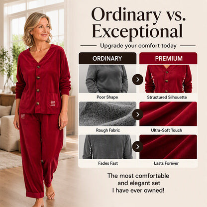 🌸Hot Sale 50% OFF🤎 Women’s two-piece loungewear set | Textured corduroy, easy to style