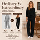 Women's Ribbed Knit Top & Straight Pants Set
