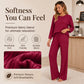 Women's Ribbed Knit Top & Straight Pants Set