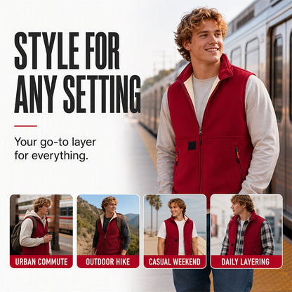❄️💕 Unisex Winter Plush-Lined Warm Vest