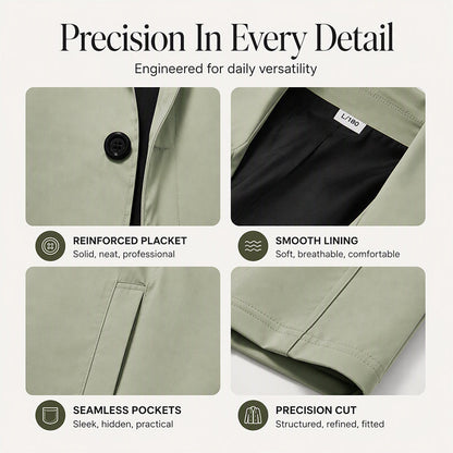 🍂 Men's Minimalist Single-Breasted Mid-Length Coat
