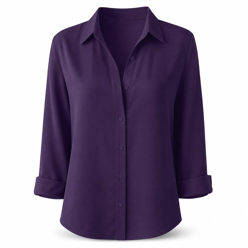 ✨👔 Women's Elegant Casual Long Sleeve Button-Down Blouse – Style and Comfort in One for Every Day✨