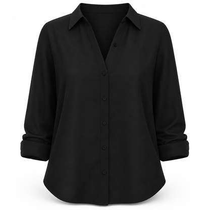 ✨👔 Women's Elegant Casual Long Sleeve Button-Down Blouse – Style and Comfort in One for Every Day✨