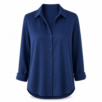 ✨👔 Women's Elegant Casual Long Sleeve Button-Down Blouse – Style and Comfort in One for Every Day✨