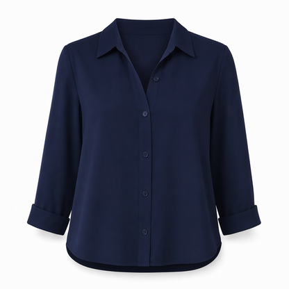 ✨👔 Women's Elegant Casual Long Sleeve Button-Down Blouse – Style and Comfort in One for Every Day✨