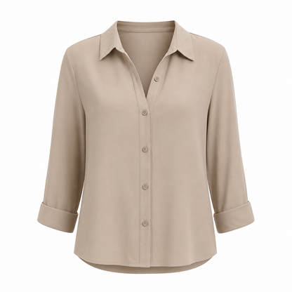 ✨👔 Women's Elegant Casual Long Sleeve Button-Down Blouse – Style and Comfort in One for Every Day✨