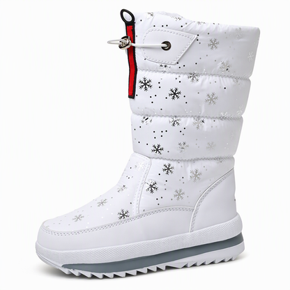 Women's High‑Top Winter Snow Boots, Waterproof Non‑Slip Tall Boots with Thick Plush Lining & Thick Sole for Outdoor Snowy Days👢