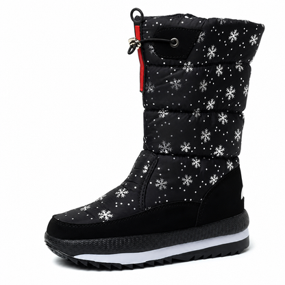 Women's High‑Top Winter Snow Boots, Waterproof Non‑Slip Tall Boots with Thick Plush Lining & Thick Sole for Outdoor Snowy Days👢