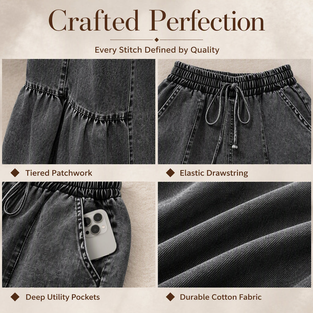 Women's High Waist Wide Leg Denim Pants