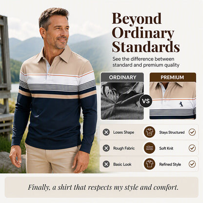 Men's Classic Color-Block Striped Top