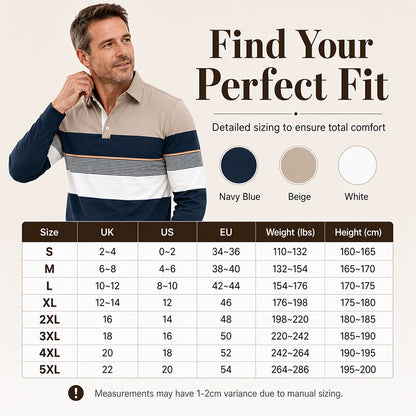 Men's Classic Color-Block Striped Top