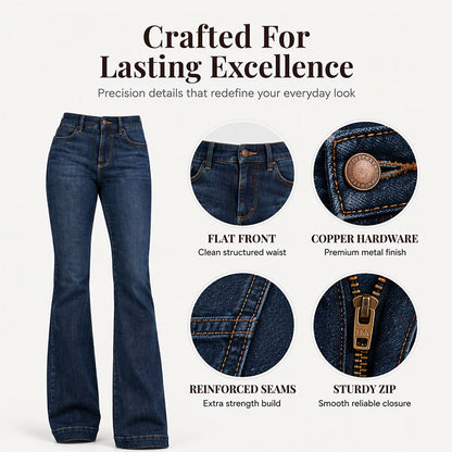 Women's Retro High-Waisted Flare Jeans