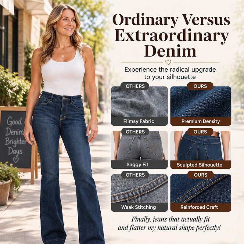Women's Retro High-Waisted Flare Jeans