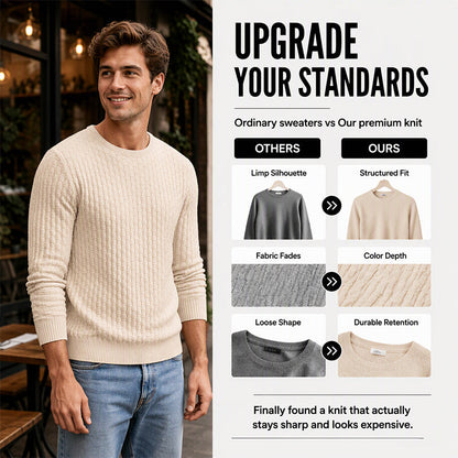 Men's Casual Crew Neck Knitted Sweater