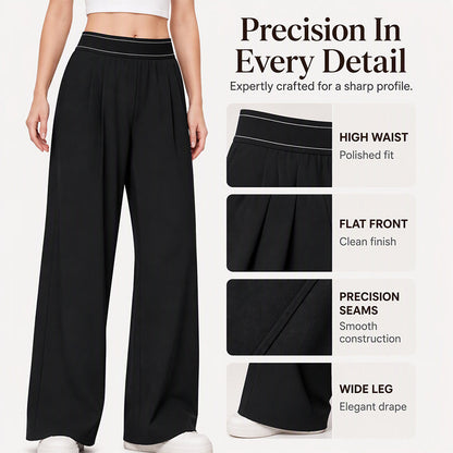 Women's Lightweight High-Waist Wide-Leg Pants