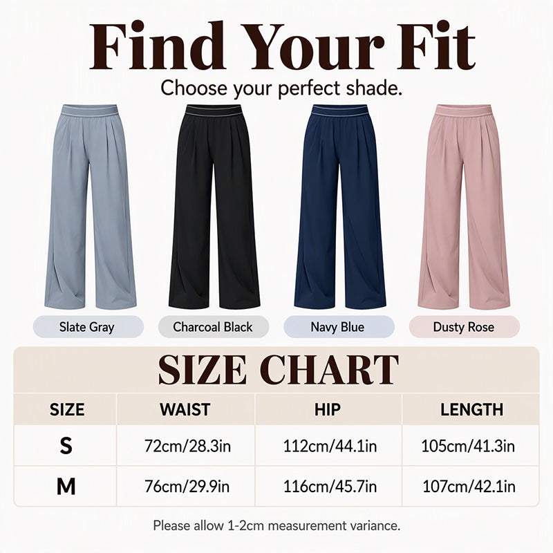 Women's Lightweight High-Waist Wide-Leg Pants