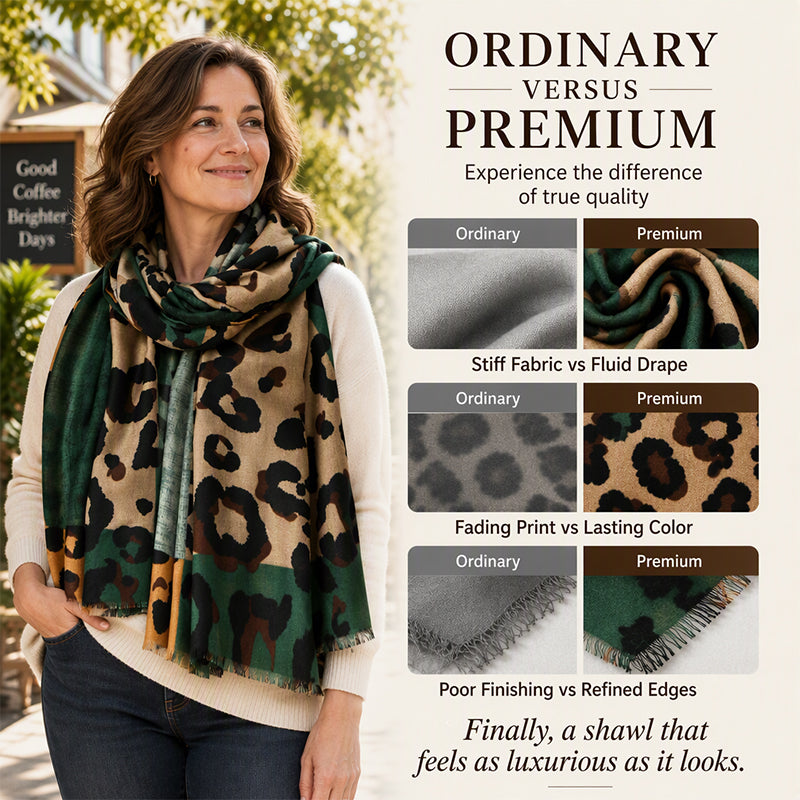 🌸🧣Versatile Lightweight Leopard Print Shawl Scarf