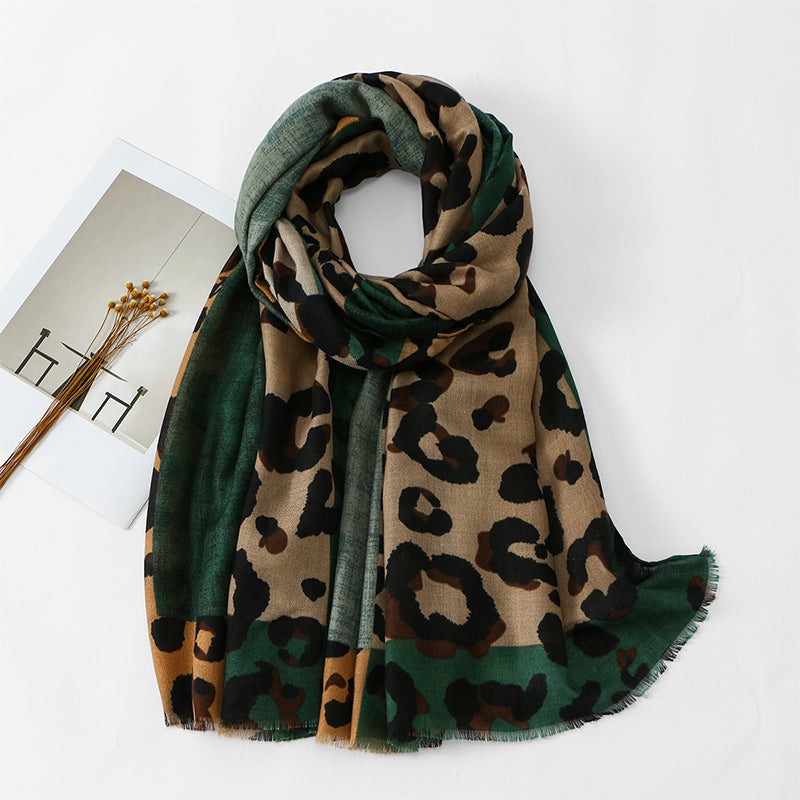🌸🧣Versatile Lightweight Leopard Print Shawl Scarf