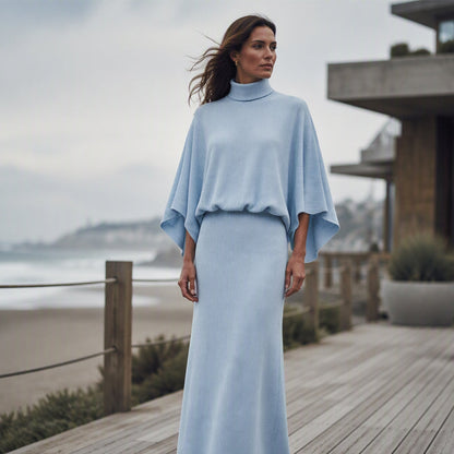 💖Women's Batwing Sleeve Top & Maxi Skirt Set