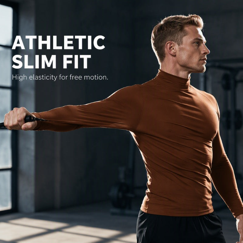 🔥Men's Slim Fit Mock Turtleneck Top