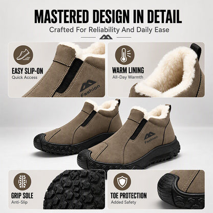 Men's Winter Plush-Lined Walking Shoes