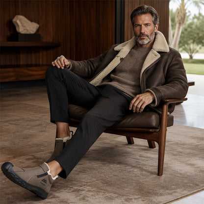 Men's Winter Plush-Lined Walking Shoes
