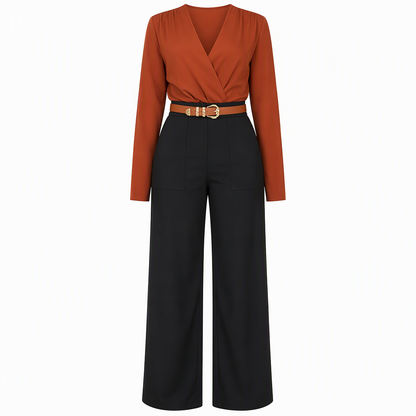 Women's Casual Wide Leg Suit Pants Autumn Winter Long Trousers